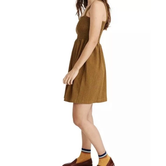 Madewell Dress Sleeveless A-Line Casual Stretchy Olive Mini Sundress Womens XXS - Picture 2 of 8